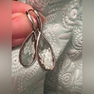 Ariva fine jewelry sterling Silver Teardrop mint quartz Earrings